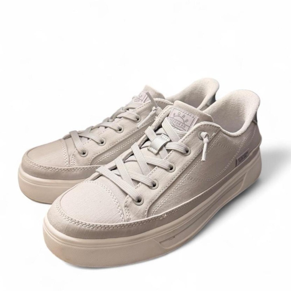 Skechers BOBS Slip-ins Light Grey Platform Sneakers 114853 Womens 8